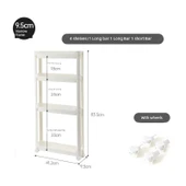 Dar Boşluk Rafı - 9.5cm Genişlik - 4 Katlı (3 Çeşit Çubuklu) - 1