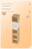 Minimalist Depolama Rafı Kitaplık - Büyük Beyaz Katmanlı Kapaklı - 9