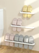 Deliksiz Banyo Terlik Rafı - Tek ve Çiftli 2'li Paket - 2