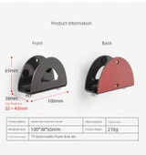 Ayarlanabilir Metal TV Kutusu/Router Duvar Rafı - Siyah - 8
