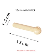 Ahşap Tel Sarma Pano Aksesuarları - 15mm Çapında Kibrit Çöpü - 15cm Uzun (3 Adet) - 1
