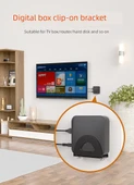 Ayarlanabilir Metal TV Kutusu/Router Duvar Rafı - Siyah - 7