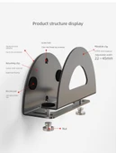 Ayarlanabilir Metal TV Kutusu/Router Duvar Rafı - Siyah - 9
