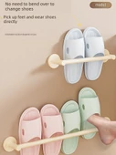 Deliksiz Banyo Terlik Rafı - Krem - 50cm - Çift Katlı - 5