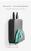 Ayarlanabilir Metal TV Kutusu/Router Duvar Rafı - Siyah - 10