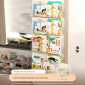 Duvara Monte Akrilik Kitaplık - 4'lü Paket + İz Bırakmayan Yapıştırıcı - 1