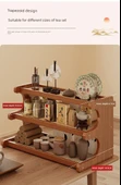 Çin Tarzı Rattan Çok Katmanlı Raf - Tam Panelli İki Katlı Raf 30cm - 9