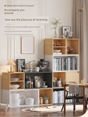 Minimalist Depolama Rafı Kitaplık - Büyük Beyaz Katmanlı Kapaklı - 7