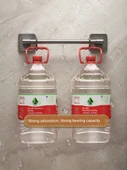 Duvara Monte Deliksiz Terlik Rafı - Alkol Beyazı 70 cm - Çift Katmanlı [Üç + Üç] - 5