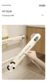 Deliksiz Duvara Monte Banyo Terlik Rafı - Terlik Rafı [48cm] 2 Çift + Yavru Köpek Çıkartmaları - 10