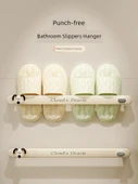 Deliksiz Duvara Monte Banyo Terlik Rafı - Ayakkabı Rafı [48cm] 2 Çift + Fiyonklar - 2
