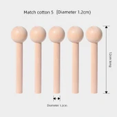 Ahşap Raf Destek Çubuğu - Ahşap Rengi 5 Adet 1.2cm Çap thumbnail 1