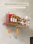 Duvara Monte Mutfak Saklama Sepeti - Büyük Boy Şeffaf Dalgalı Desenli ve Delikli - 2 Adet thumbnail 5