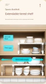 Mutfak Dolabı Organizer Rafı - Düz Uzun (44-52) Genişlik 26 Yükseklik 23cm thumbnail 6