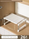 Mutfak Dolabı Organizer Rafı - Düz Uzunluk (36-44) Genişlik 26 Yükseklik 18cm - 1
