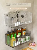 Duvara Monte Mutfak Saklama Sepeti - Büyük Boy Şeffaf Dalgalı Desenli ve Delikli - 2 Adet thumbnail 2