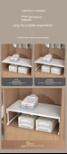 Ayarlanabilir Gardırop Rafı - Uzunluk 47-68 cm, Genişletilmiş 48 cm, Yükseklik 32 cm - 7
