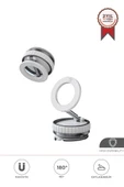 Torima JX-056 Beyaz Manyetik 180 Derece Dönebilen ve Katlanabilir Telefon Tutucu thumbnail 1