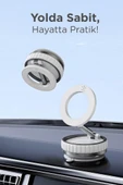 Torima JX-056 Beyaz Manyetik 180 Derece Dönebilen ve Katlanabilir Telefon Tutucu thumbnail 2