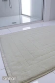 Alora Bej Büyük Ayak Havlusu - 60x130 Cm , 920 GR %100 Pamuk, Spa Ve Otel Banyo Paspası - 2