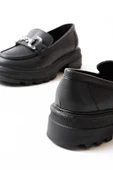 Siyah Günlük Yüksek Tabanlı Loafer Ayakkabı - 4