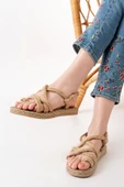 Bej Hasır Kadın Sandalet thumbnail 1