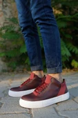 TB004 CBT Hıde Erkek Ayakkabı BORDO - 1