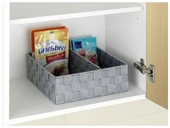Saban 2 Bölmeli, Mutfak Düzenleyici Sepet Gri 26x 9 x 26 cm - 4