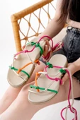 Multi Bilekten Bağcıklı Kadın Sandalet - 3