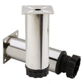 (10 ADET) Dolap Ayarlanabilir Mobilya Kanepe Baza Koltuk Metal Destek Yükseltici Ayağı 10 Cm Krom thumbnail 4