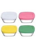 Paşabahçe Pudding 96840 4lü 310 ml Cam Saklama Kabı - 3