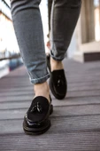 TB002 RST Loafer Verniciata Erkek Ayakkabı SIYAH - 2