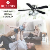 RUBENIS RBT425 BLK Avizeli Tavan Vantilatörü: Modern Tasarım ve Güçlü Performans - 4