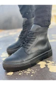 TB029 CST Vulcanized Lace Up Erkek Bot SIYAH - 2