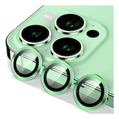 Adaman iPhone Uyumlu 14 Uyumlu Kamera Mercek Lens Koruyucu YEŞİL - 1