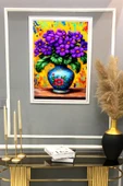 Dekoratif Modern Çiçek Desenli Çerçeveli Duvar Tablosu 50x70cm FLOWER01 RENKLİ 50 X 70 - 2