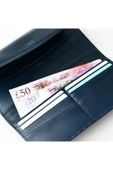 Ashley Kadın Lacivert Deri Fermuarlı Rfid Korumalı Cüzdan - 2
