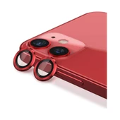 Adaman Apple iPhone 11 Uyumlu Su Toz ve Düşmeye Dayanıklı 2'li Set Kamera Lens Koruyucu KIRMIZI - 1