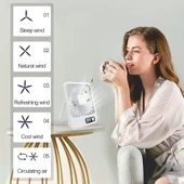 Taşınabilir Masa Fanı Kişisel Dijital Ekranlı USB Mini Sessiz Vantilatör - 4
