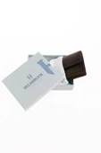 Eleanor Hakiki Deri Kahve-Haki Kadın Fermuarlı El Işi Rfid Korumalı Kapaklı Çıtçıtlı Büyük Cüzdan - 5