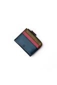 Seward Hakiki Deri Lacivert Çok Renkli Erkek Deri Cep Tasarım Fermuar Kapamalı Rfid Korumalı Kartlık thumbnail 3