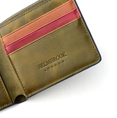 Eldridge Erkek Haki(Plus Color) Deri İnce Tasarım Çok Bölmeli  Rfid Korumalı Cüzdan - 3