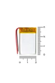 TrkTech 3.7V 200mAh Lityum İyon Pil Şarj Edilebilir Kulaklık Bataryası 30mm x 20mm x 3mm - 1