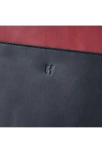 Beverly Kadın Bordo Siyah Deri Cepli Fermuarlı Rfid Korumalı Portföy Çanta - 5