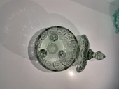 Elmas Kesim Desenli Kapaklı Cam Şekerlik – Yeşil Renk - 4