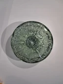 Elmas Kesim Desenli Kapaklı Cam Şekerlik – Yeşil Renk thumbnail 3