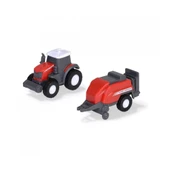Dickie Toys Massey Ferguson Mikro Çiftlik Kamyonu, Traktör ve Römorku - 203735004 - 3