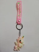Açık Pembe Unicorn | Şirin Figürlü Anahtarlık | Renkli Karakterler Anahtarlık - 1