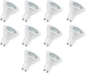 10 Adet 7 Watt 4000 Kelvin, Çok Kaliteli Gu10 Duy Led Ampul, Yüksek Lümen 4000 Kelvin Gu10 Duy Ampul - 1