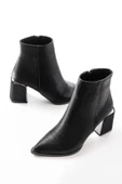 Siyah Fermuarlı Topuklu Kadın Günlük Bot thumbnail 6